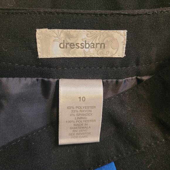 DressBarn Pencil Skirt 10 Black Blue Colorblock Career Office Siren Minimalist - Picture 5 of 9